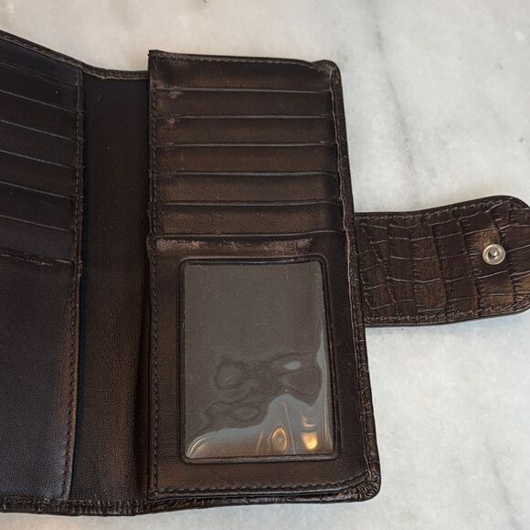 Coach Wallet Y2K Jacquard Signature Logo Canvas Snap Closure Compact Wallet - Picture 16 of 16